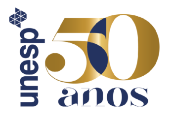 Logotipo de comemoração dos 50 anos da UNESP